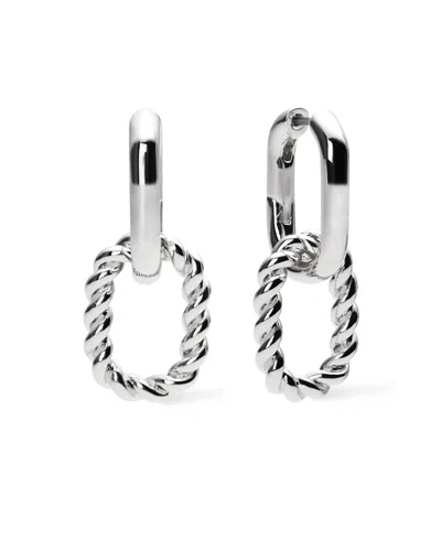 Ana Luisa Ash Double Hoop Earrings In Silver