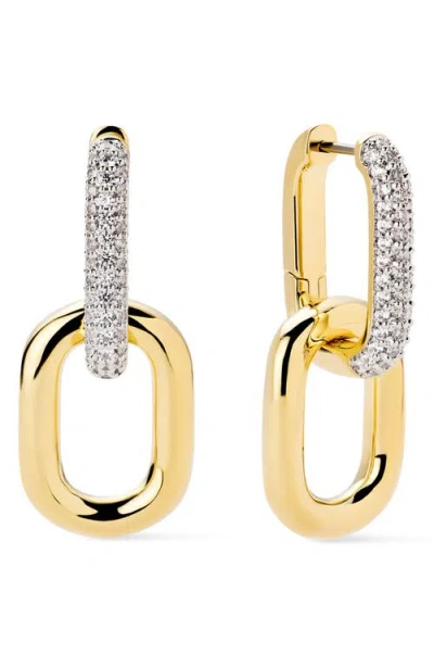 Ana Luisa Ash Double Pavé Hoop Earrings In Gold