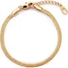 Ana Luisa Atlas Herringbone Chain Bracelet In Gold