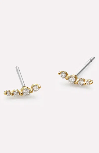 Ana Luisa Bonny Ear Climber Earrings In Gold In Green