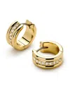 Ana Luisa Brass And Cubic Zirconia Asher Triple Huggie Earrings In Gold