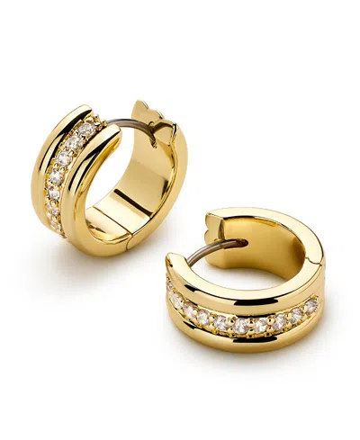 Ana Luisa Brass And Cubic Zirconia Asher Triple Huggie Earrings In Gold
