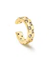 Ana Luisa Brass And Cubic Zirconia Eden Ear Cuff Earrings In Gold