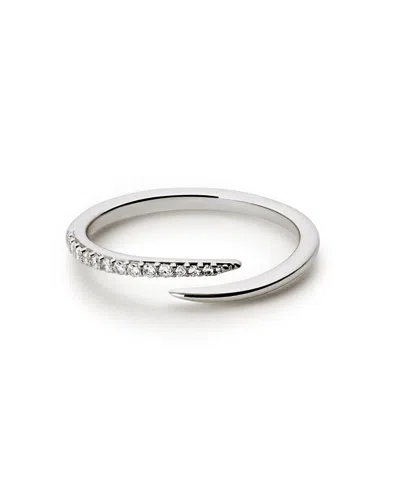 Ana Luisa Brass Oren Silver Bypass Ring In Pattern
