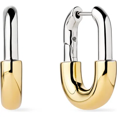 Ana Luisa Brynley Two Tone Hoop Earrings In Gold