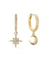 Ana Luisa Celeste Crescent Moon Huggie Hoops Earrings In Gold