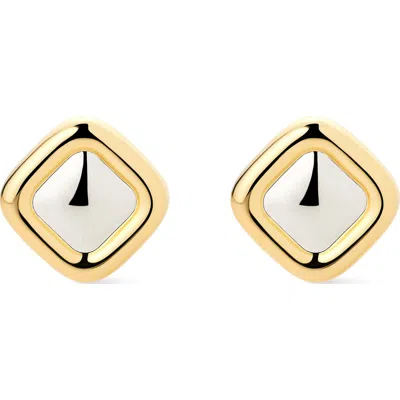 Ana Luisa Clara Two-tone Stud Earrings In Gold