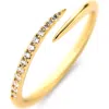 Ana Luisa Oren Cubic Zirconia Bypass Ring In Gold