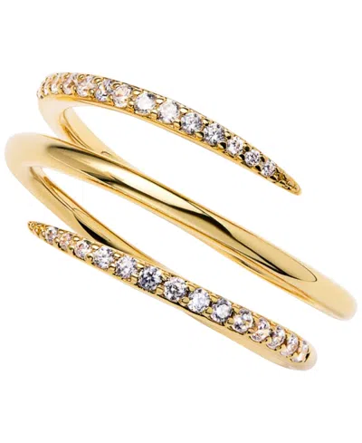 Ana Luisa Cubic Zirconia Oren Triple Pave Claw Ring In Gold