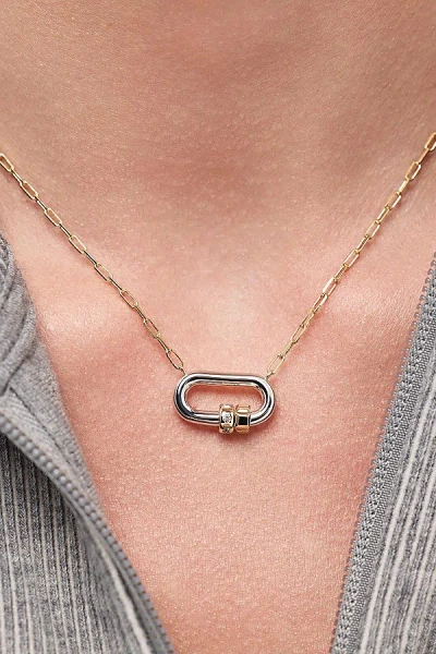 Ana Luisa Cyrus Silver Pendant Necklace In Two Tone, Women's At Urban Outfitters In Metallic