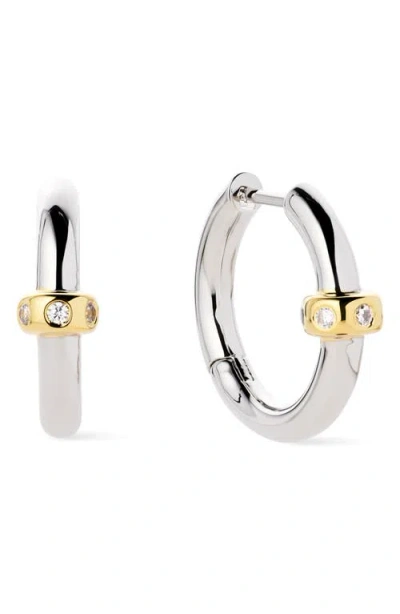 Ana Luisa Cyrus Two-tone Hoop Earrings In Orange