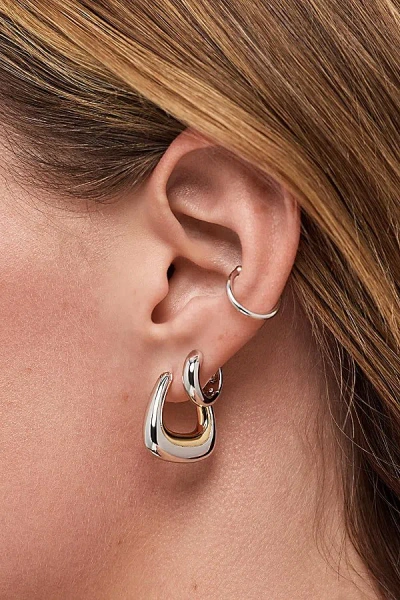 Ana Luisa Dakota Two Tone Statement Earrings In Two Tone, Women's At Urban Outfitters In Metallic