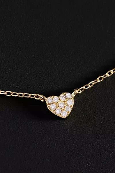 Ana Luisa Diamond Heart Station Necklace In Gold