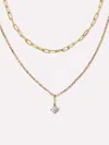 Ana Luisa 10k Gold Lab Grown Diamond Layered Necklace