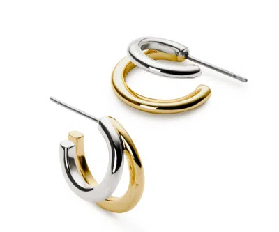 Ana Luisa Double Hoop Earrings In White