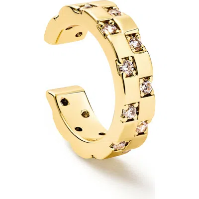 Ana Luisa Brass And Cubic Zirconia Eden Ear Cuff Earrings In Gold