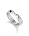 Ana Luisa Eliora Silver Band Ring In Metallic
