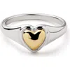 Ana Luisa Elysia Heart Ring In Metallic