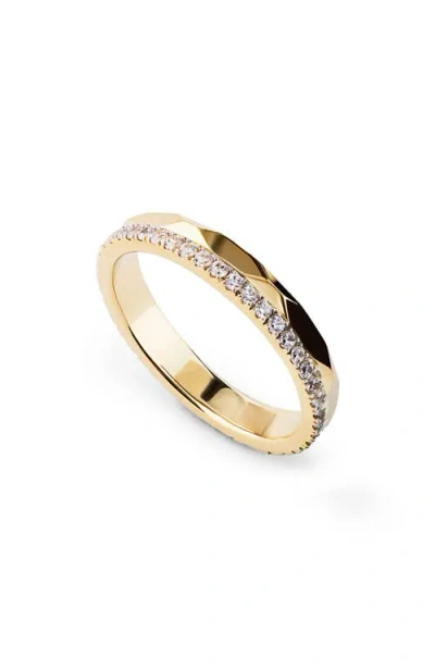 Ana Luisa Esme 14k Gold Plate & Cubic Zirconia Band Ring