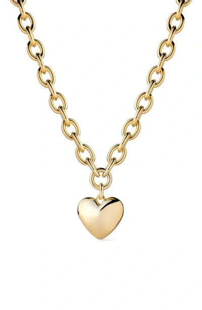 Ana Luisa Freshwater Pearl Heart Pendant Necklace In Gold