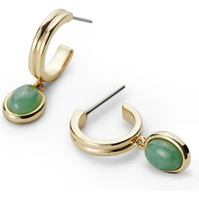 Ana Luisa Gemstone Hoop Earrings In Gold