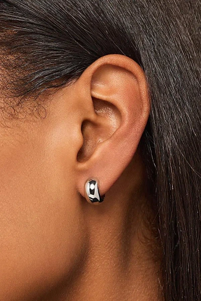 Ana Luisa Giulia Bold Hoop Earrings In Silver, Women's At Urban Outfitters In White