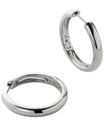 Ana Luisa Giulia Large Silver Hoop Earrings In Metallic