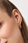 Ana Luisa Giulia Medium Hoop Earrings In Gold, Women's At Urban Outfitters