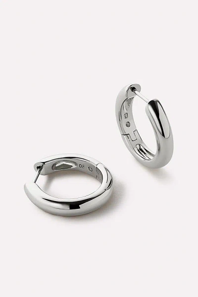 Ana Luisa Giulia Medium Hoop Earrings In Silver, Women's At Urban Outfitters