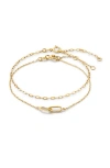 Ana Luisa 10k Gold Link Bracelet Set In Gold