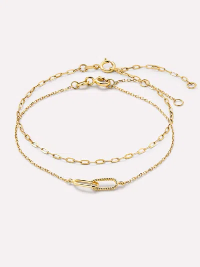 Ana Luisa 10k Gold Link Bracelet Set