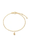 Ana Luisa Gold Charm Letter Bracelet