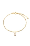 Ana Luisa Gold Charm Letter Bracelet In O