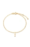 Ana Luisa Gold Charm Letter Bracelet In I