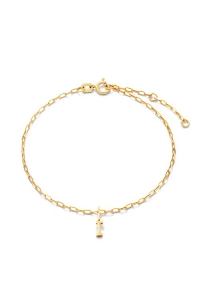 Ana Luisa Gold Charm Letter Bracelet In I