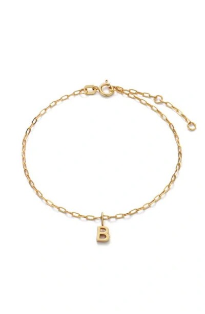 Ana Luisa Gold Charm Letter Bracelet In Neutral