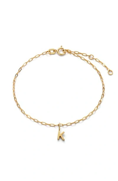 Ana Luisa Gold Charm Letter Bracelet In K