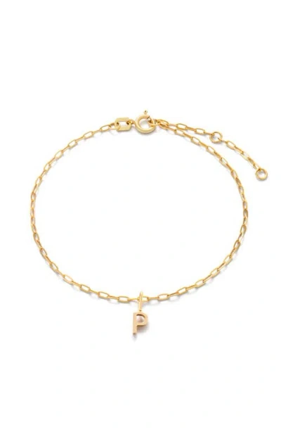 Ana Luisa Gold Charm Letter Bracelet In P