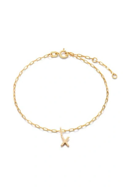 Ana Luisa Gold Charm Letter Bracelet In X