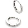 Ana Luisa White Gold Huggie Hoop Earrings In White Gold