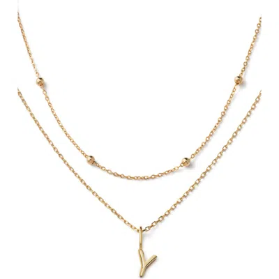 Ana Luisa Gold Layered Letter Necklace In Y