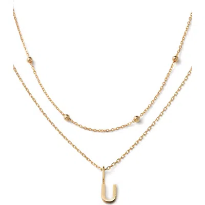 ANA LUISA ANA LUISA GOLD LAYERED LETTER NECKLACE