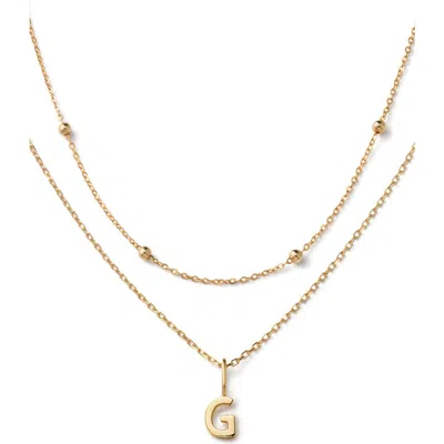 ANA LUISA ANA LUISA GOLD LAYERED LETTER NECKLACE