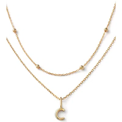 ANA LUISA ANA LUISA GOLD LAYERED LETTER NECKLACE