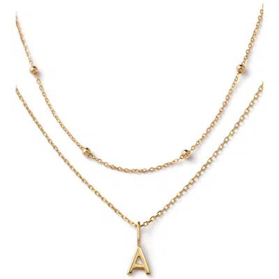ANA LUISA ANA LUISA GOLD LAYERED LETTER NECKLACE