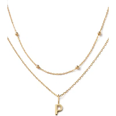 ANA LUISA ANA LUISA GOLD LAYERED LETTER NECKLACE
