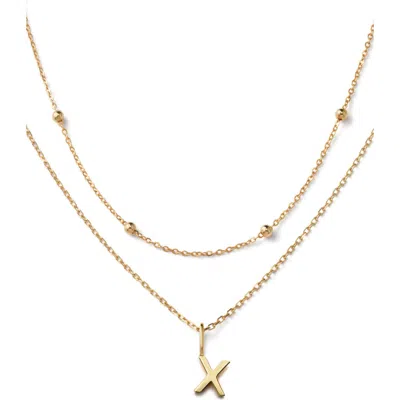 ANA LUISA ANA LUISA GOLD LAYERED LETTER NECKLACE