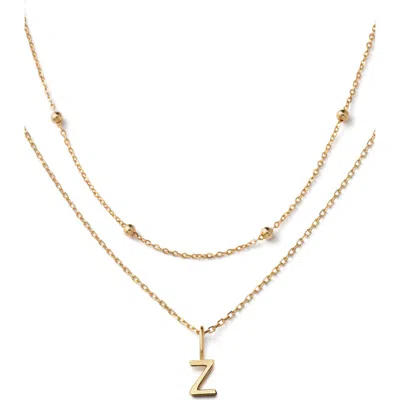 ANA LUISA ANA LUISA GOLD LAYERED LETTER NECKLACE