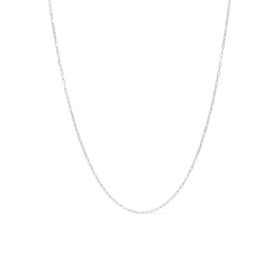 Ana Luisa Gold Paperclip Chain Necklace In White Gold