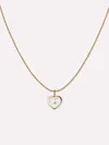 Ana Luisa 10k Gold Heart Floating Lab Grown Diamond Pendant Necklace